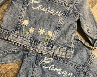 custom embroidered children’s jean jacket