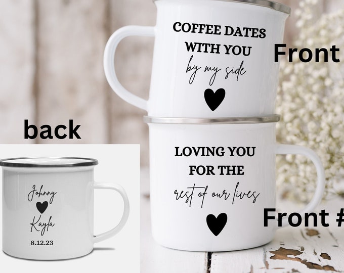 Personalized Mug SET, Personalized Engagement Gift, Wedding gift, Anniversary Bridal Shower, Couple Mugs, Couple gift, Mr. and Mrs. gift