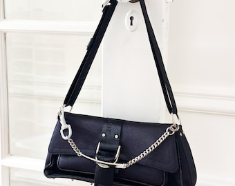 Christian Dior Navy Nylon Bag