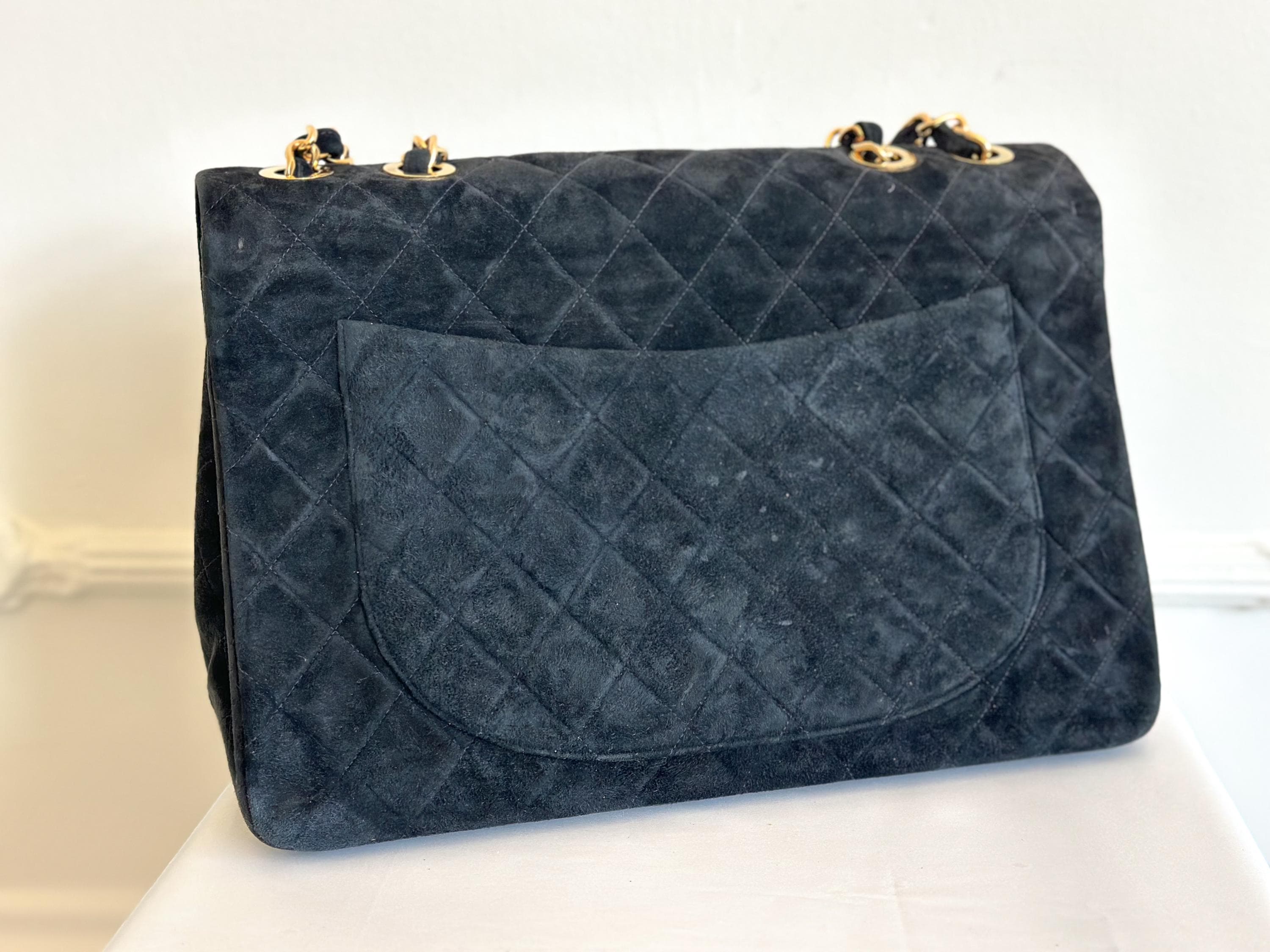Chanel 1992 Vintage Jumbo XL Single Flap Bag 24k Gold Plating - Etsy