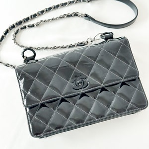 Chanel Black Patent Flap Bag