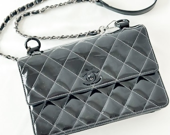Chanel Black Patent Flap Bag