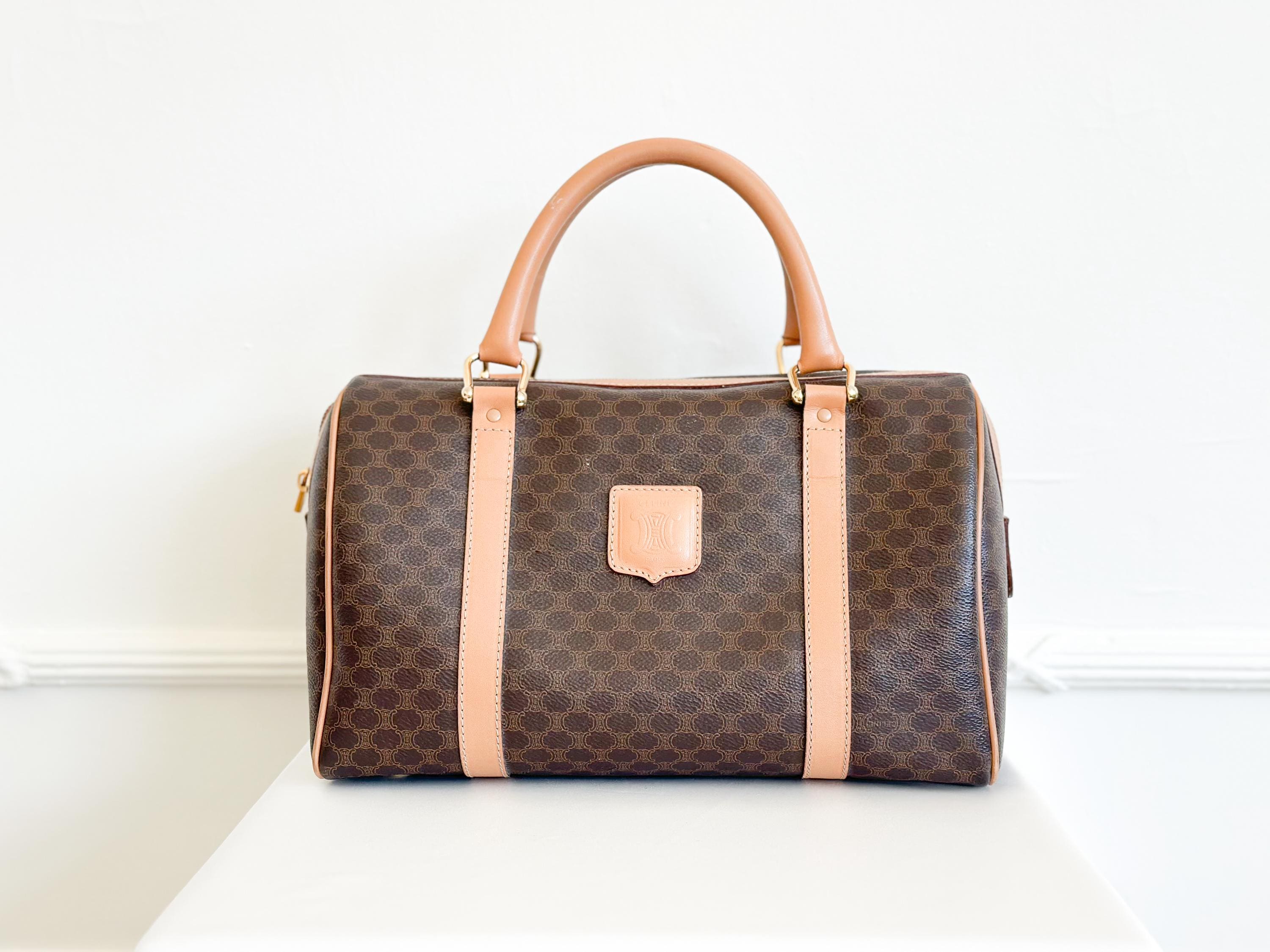 CELINE ブラウンレザーダッフルバッグ Celine Duffel Bag - Etsy