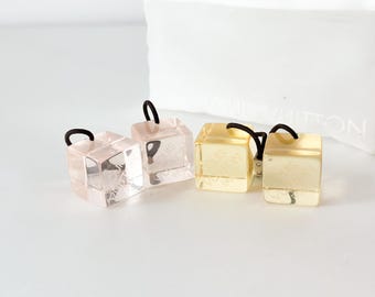 Louis Vuitton Hair Tie Cube Yellow and Pink - Etsy display picture 2