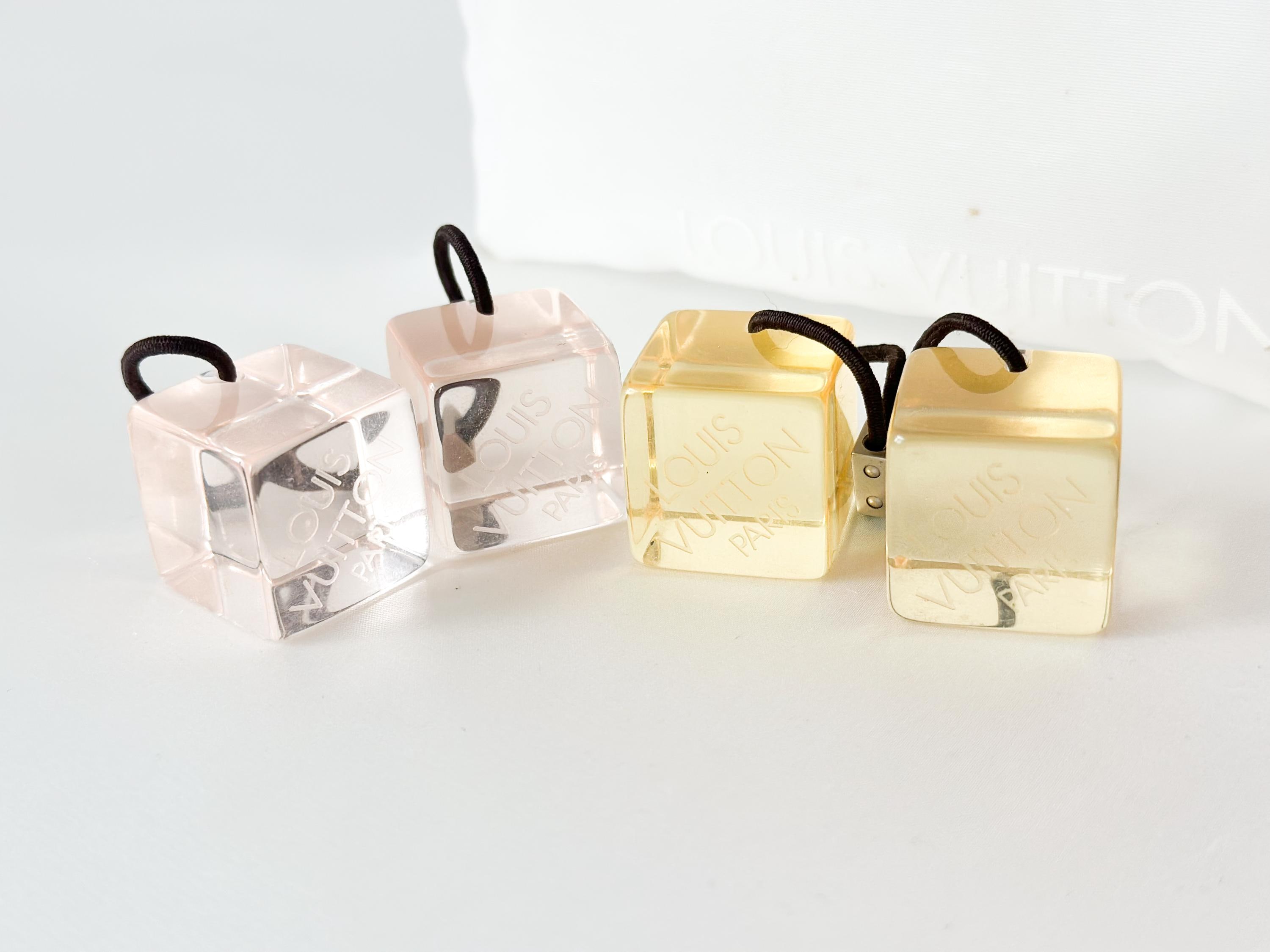 Louis Vuitton Hair Tie Cube Yellow and Pink - Etsy display picture 3