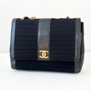 Chanel Vintage Black Chain Flap Bag