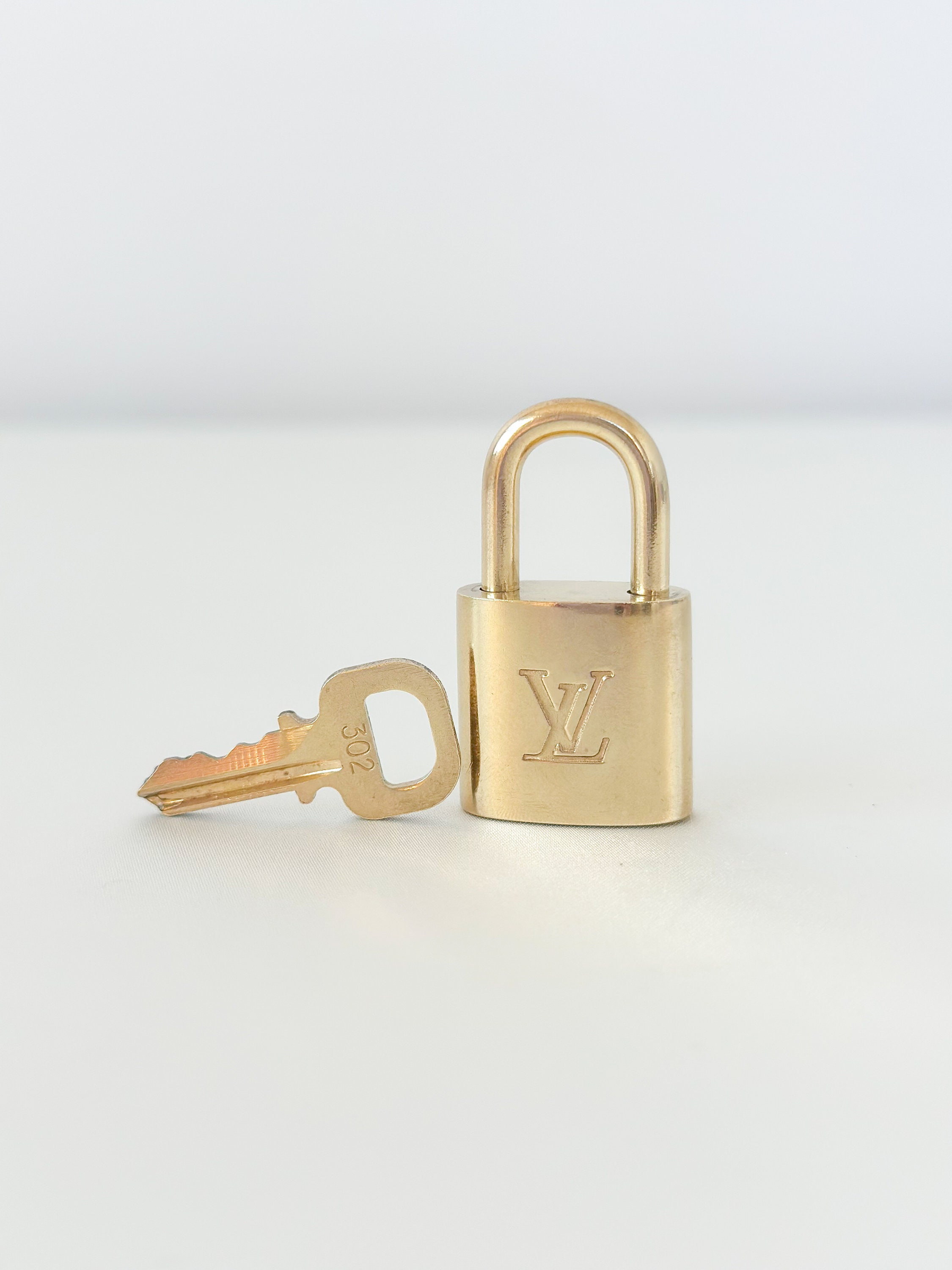 Louis Vuitton Engraved Polished Lock & Key Vintage Repurposed Necklace —  sororité.