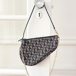 Vintage Dior Blue Monogram Bag - Etsy
