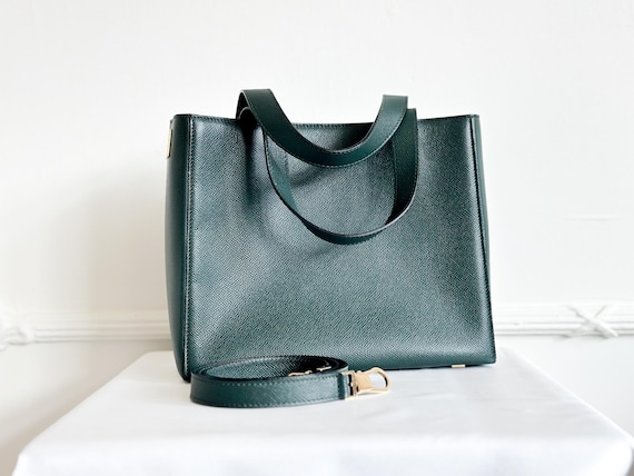 Vintage Celine 2way Tote Bag Green - Etsy Vintage Celine 2way Tote Bag Green - Etsy
