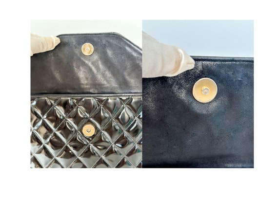 Vintage Chanel Patent Quilted Tassel Camera Bag - image 10