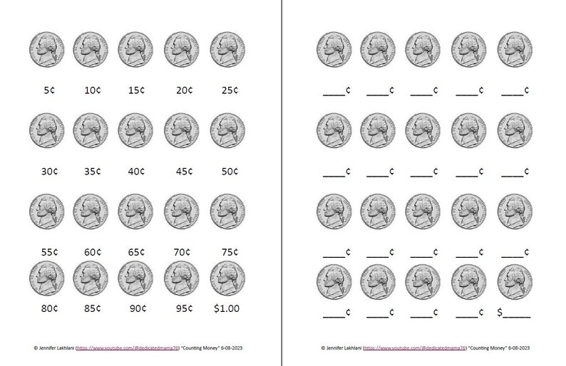 Counting Money Worksheets - 10 Pages - Etsy