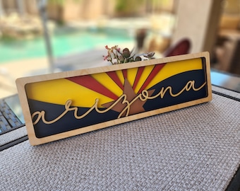 Arizona Shelf Sitter – Nostalgic Arizona Decor Gift for Home or Office