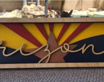 Arizona State Flag Shelf Sitter