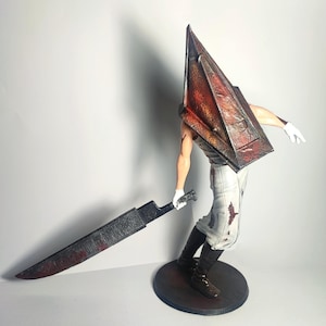 Pyramid Head from Silent Hill Red Butcher figure | Horror Collector&#39;s Statue | 3D printed statue
