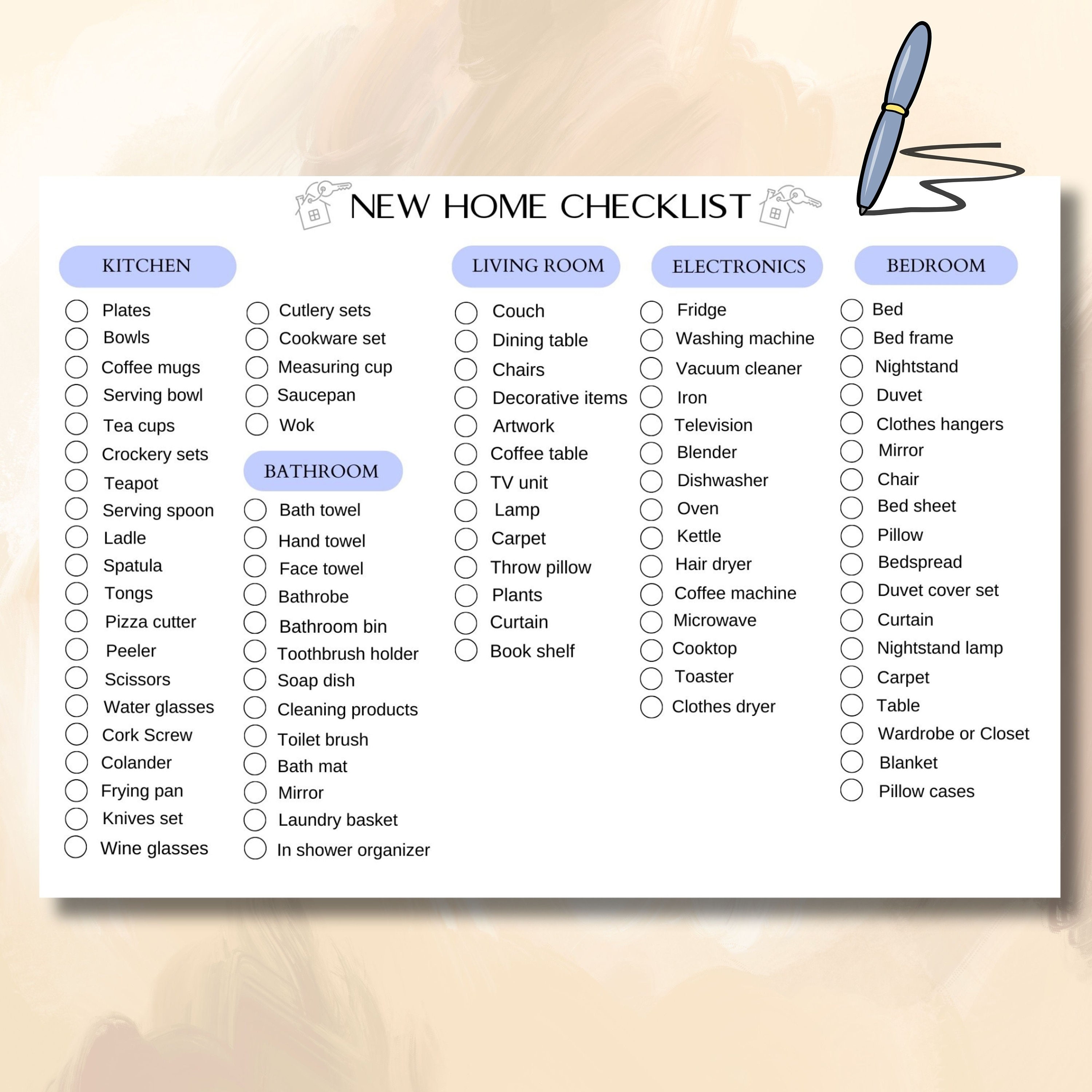 Apartment Shopping, Moving Checklist, Housewarming Gift, New Home ...