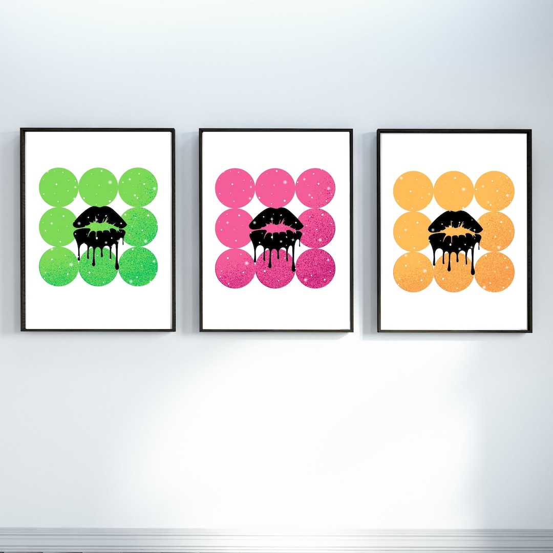 Printable Colorful Circle Wall Art, Abstract and Geometric Wall Art