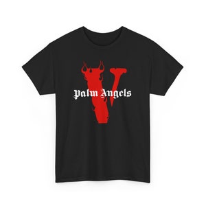 V-Lone Logo Printed Short Sleeve Man T-shirt, Palm Angels Shirt