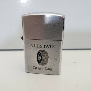 vintage working &quot;Alstate TIRE CARGO LUG&quot; advertising silver lighter 3826/30