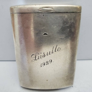 Vintage Sterling Silver 1929 Match Vesta, Safe, CASE. 4084/3