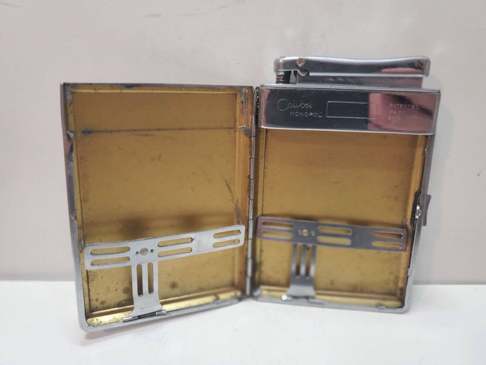 Vintage Working COLIBRI MONOPOL Lighter & Cigarette Case 6115/15