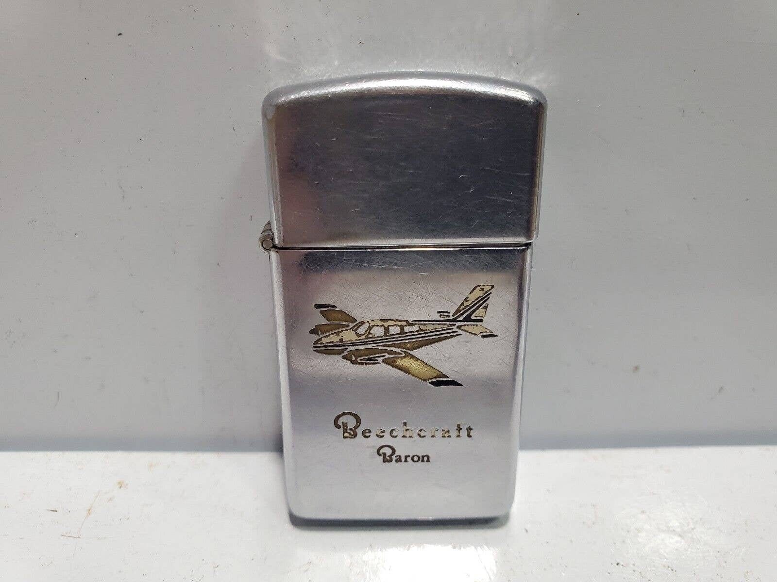 新品同様 Vintage Lighter Zippo 1961 AIRPLANE BARON BEECHCRAFT Working 航空機・ヘリコプター