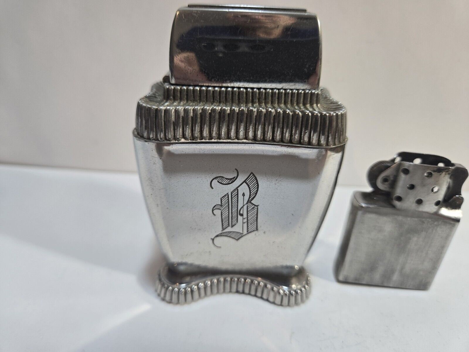 Working Vintage ZIPPO LADY BRADFORD Table Lighter Zippo Rebuild