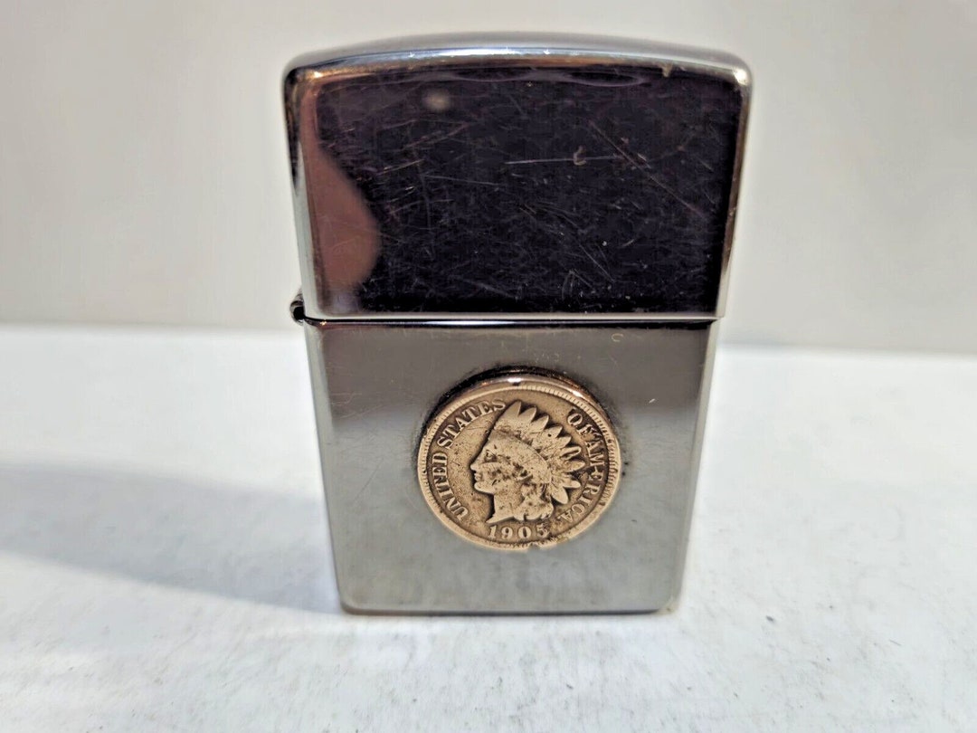 米国購入　インディアン　ビンテージ90s\"エナメル七宝zippo®︎ 検ゴローズ 米国購入 インディアン ビンテージ90s
