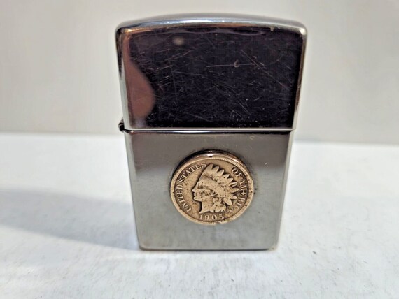 Vintage Working Zippo Lighter Native American Indian Head