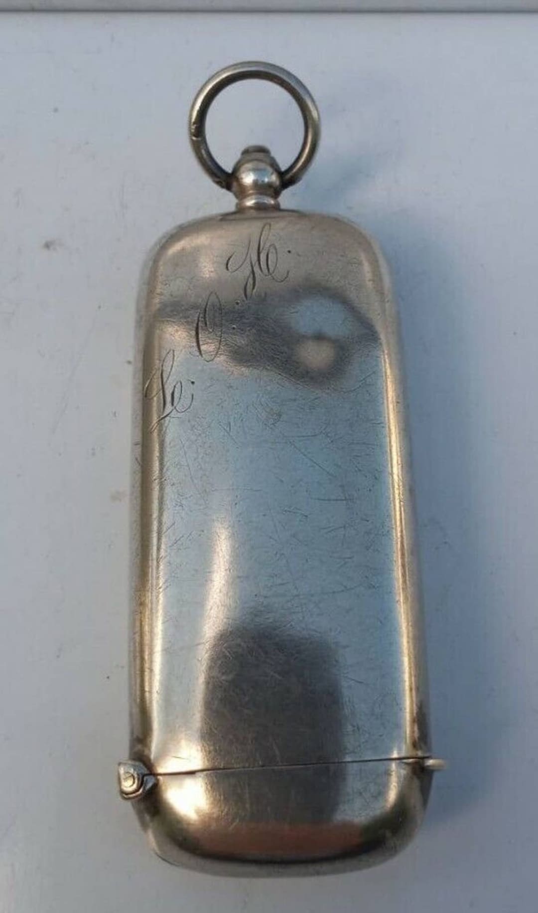 ANTIQUE 1906 Sterling Silver Match & Coin Safe / Holder / Vesta / Case ...