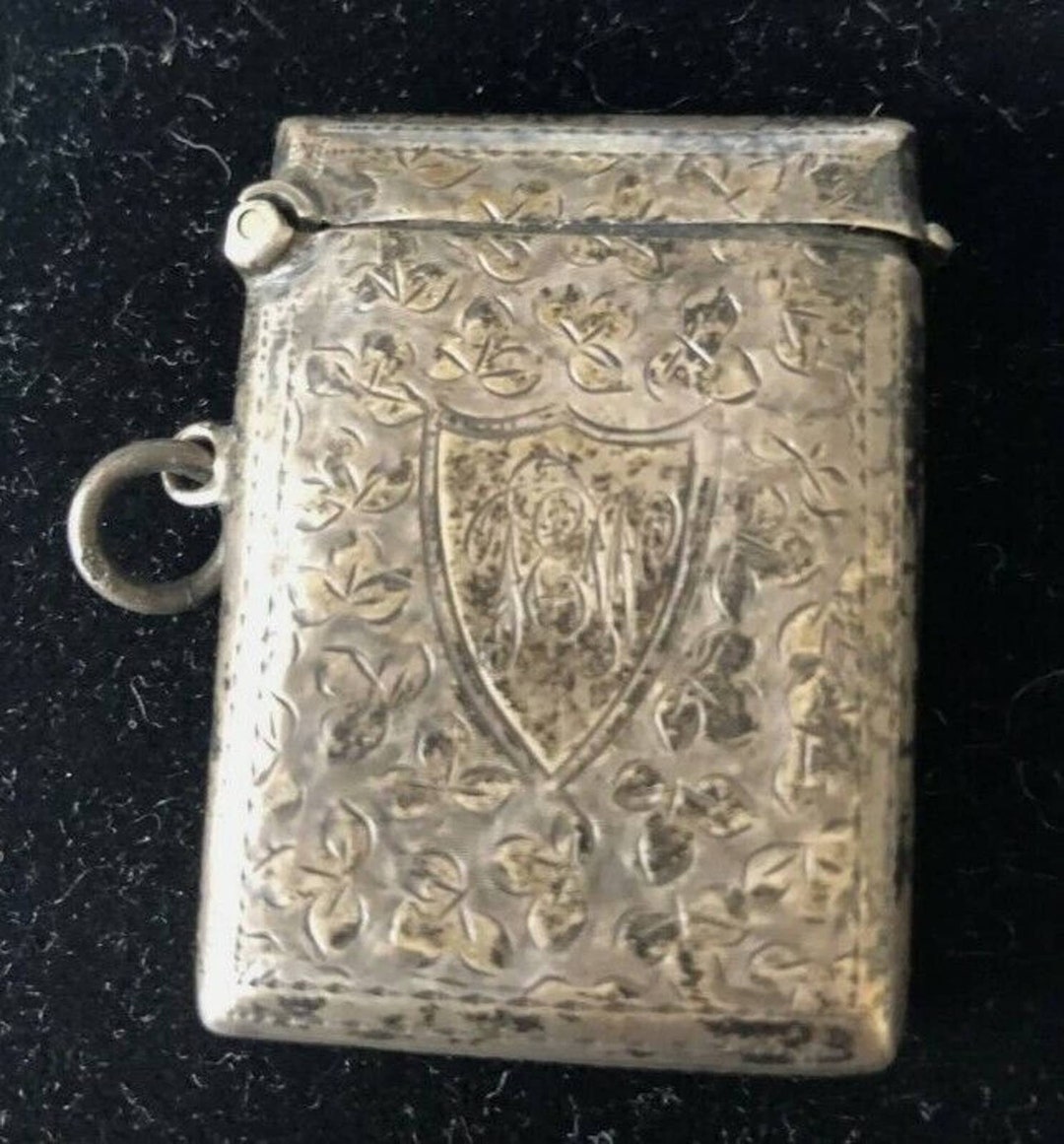 Vintage Silver Decorative Match Safe/ CASE / Vesta / Holder 3559/3 - Etsy