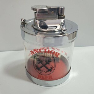 Vintage Working Table Lighter ANCHOR BEER Logo & Dice 4657/22