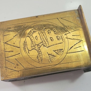 Brass Vintage / ANTIQUE MATCH Safe / Holder / Case 991/31