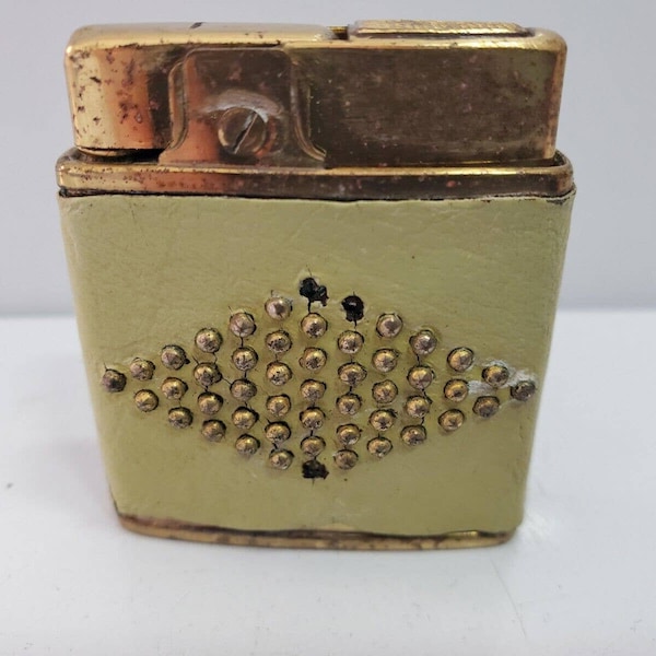 Vintage Working Prince Gardner Leather Wrapped & Brass Lighter. 3369.32