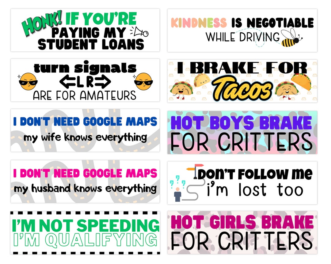 Funny Gen Z Bumper Stickers Husband Bumper Sticker Wife Bumper Sticker