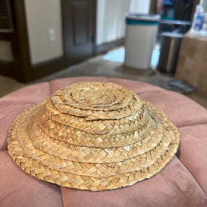 LOT DE 2 chapeaux authentiques paille poupée ancienne /set of 2 doll