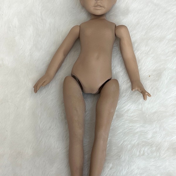 Vintage Handmade unpainted 12 inch bisque porcelain doll kit for “Marianne”, mold by Dianna Effner