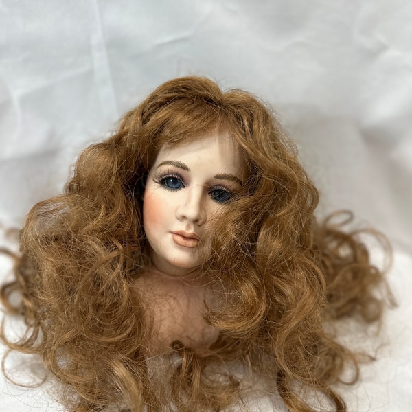 Painted Bisque Porcelain Lady Doll Kit with Head and Shoulder, “Stephanie”, mold by Paulette Aprile with legs and arms to choose