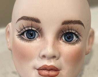 Realistic Cobalt Blue Glass Doll Eyes, Oval Flatback Glass Doll Eyes in various sizes.