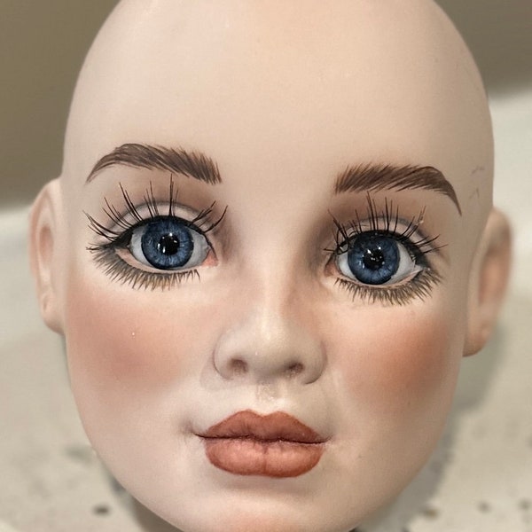 Realistic Cobalt Blue Glass Doll Eyes, Oval Flatback Glass Doll Eyes in various sizes.