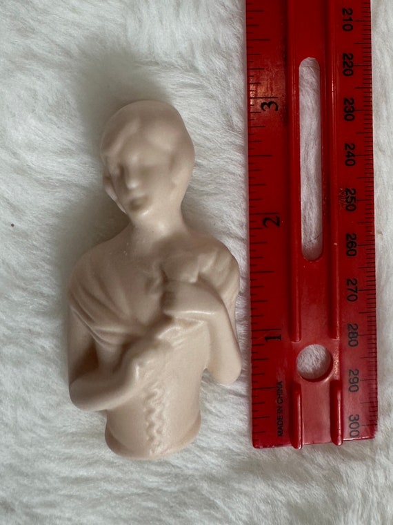 Handmade 2 inch blank beige porcelain bisque half doll for Painting