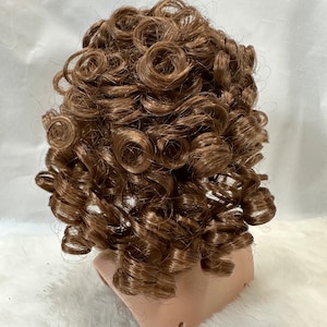 Curly Shoulder Length Doll Hair Vintage Unused Global Doll Wig, “Candi” Style in original box with tag