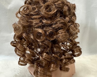 Peluca de muñeca global sin usar vintage de pelo de muñeca rizado hasta los hombros, estilo &quot;Candi&quot; en caja original con etiqueta