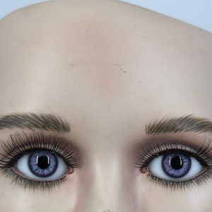 Realistic Blue Glass Doll Eyes, in “Violet Blue” Oval Flatback Glass Doll Eyes