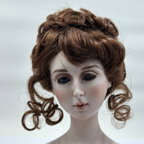 Curly Pulled Up Doll Hair Vintage Unused Talina’s Doll Wig, Style TA2 doll wig in original packaging.