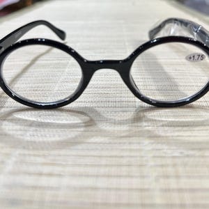 Doll Eyeglasses clear black plastic framed glasses for dolls 5 inches