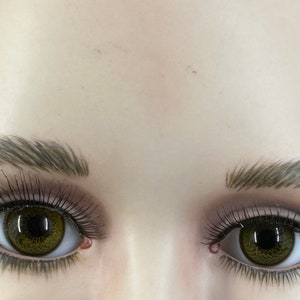 Full Round Paperweight Glass Doll Eyes in Brown by Global Dolls
