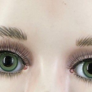 Full Round Paperweight Glass Doll Eyes in Green by Global Dolls