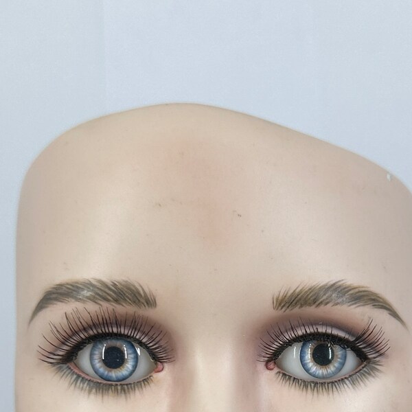 Eyeco Platinum Glass Ultra Softglass Doll Eyes in Blue Eclipse round flatback doll eyes