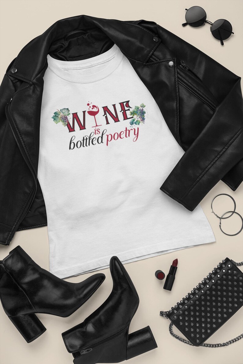 Camiseta "El vino es poesía embotellada": un regalo sarcástico para los amantes del vino imagen 6