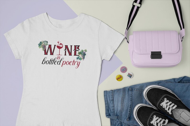 Camiseta "El vino es poesía embotellada": un regalo sarcástico para los amantes del vino imagen 8